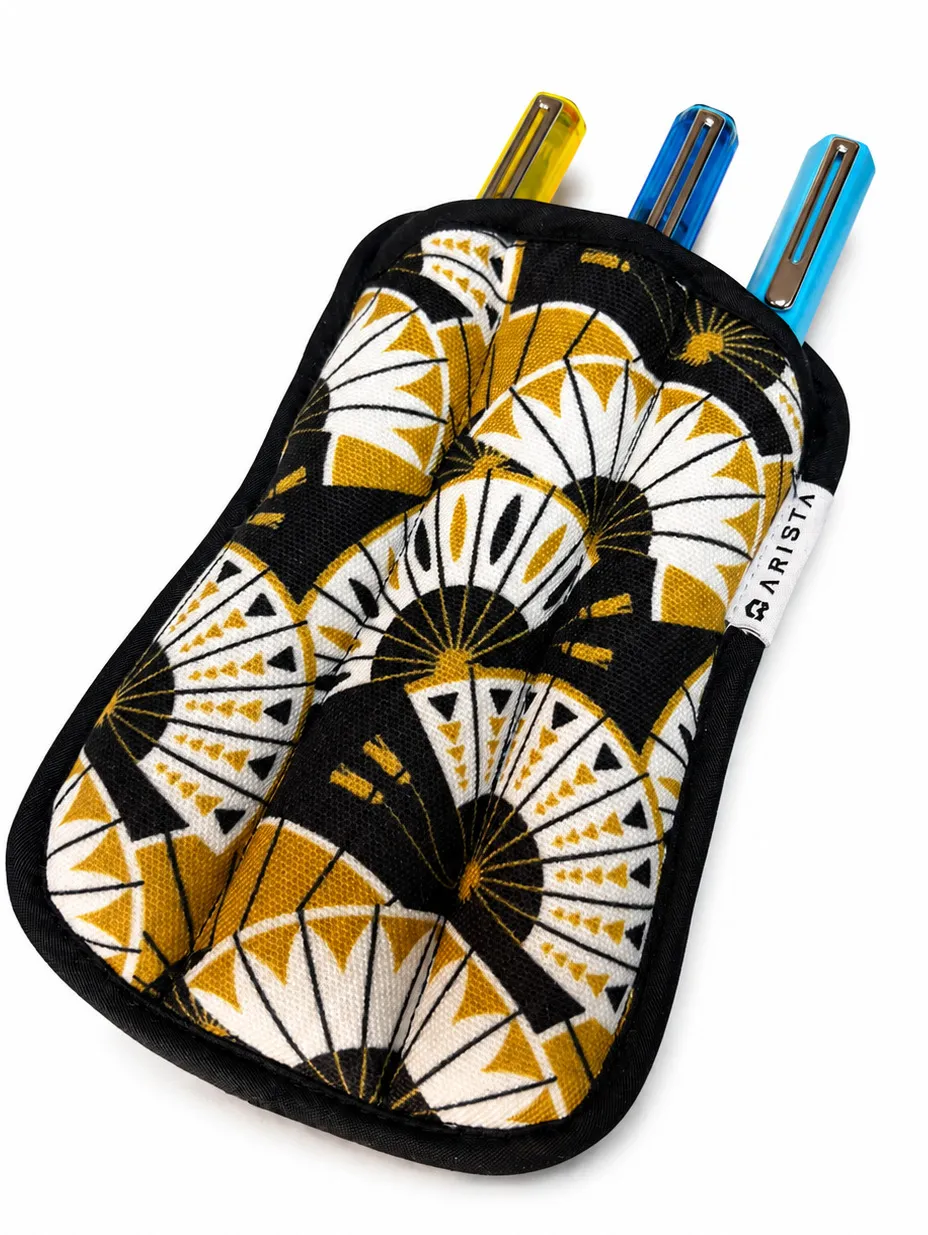 ARISTA FABRIC POUCH FOR 3 PEN CASE WHITE