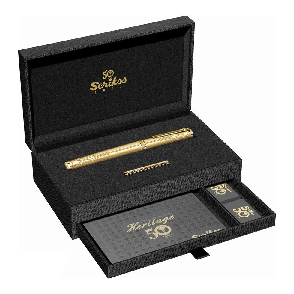 Scrikss Heritage Fountain Pen â€“ Gold 50th Year Anniversary Edition