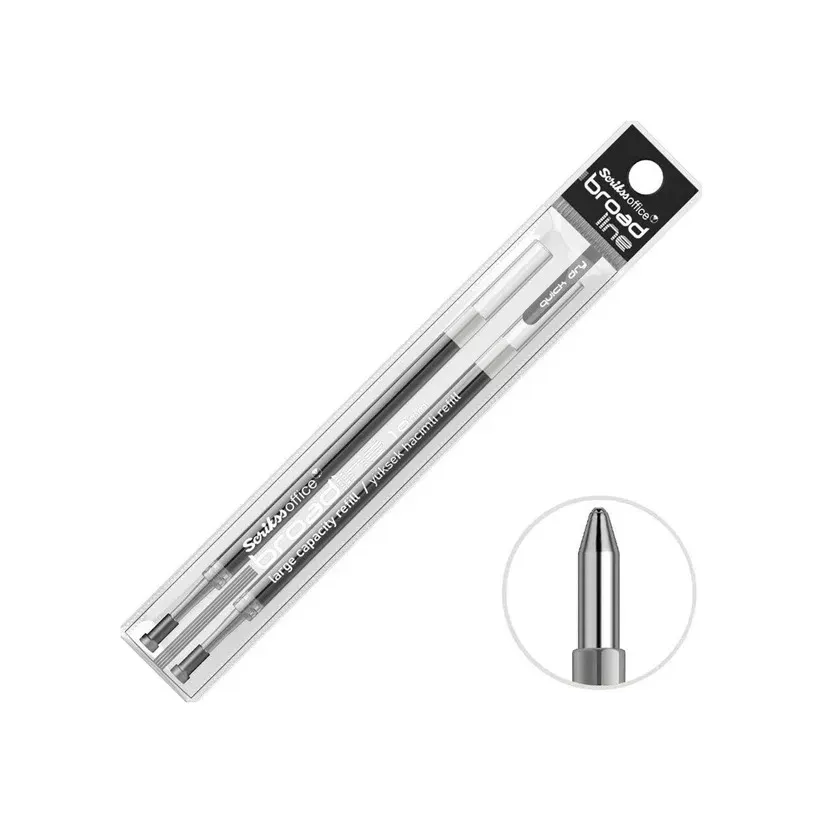 Scrikss Broadline 1.0 mm Black Refill – Pack of 2