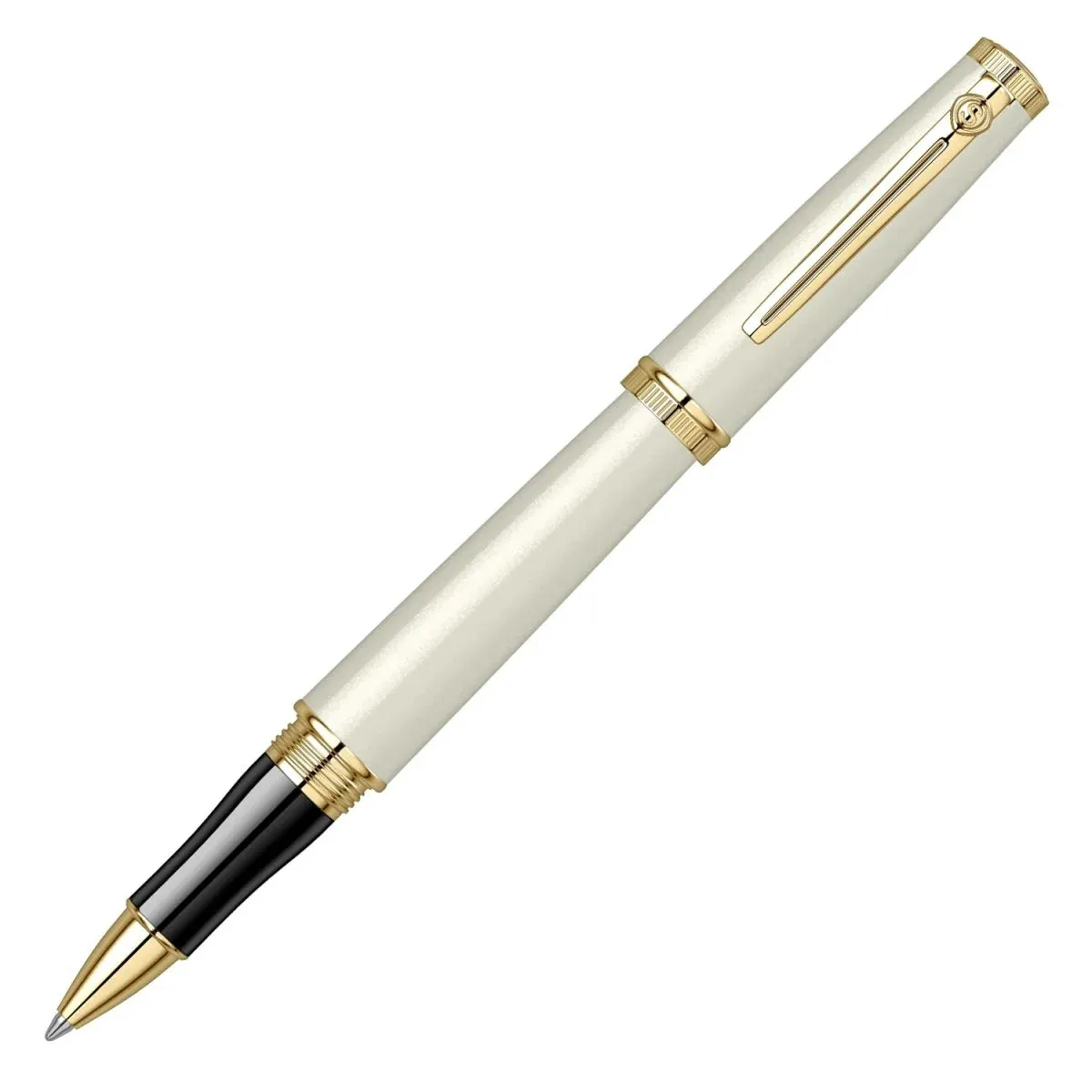 Scrikss Heritage Rollerball Pen - Ivory Gold GT