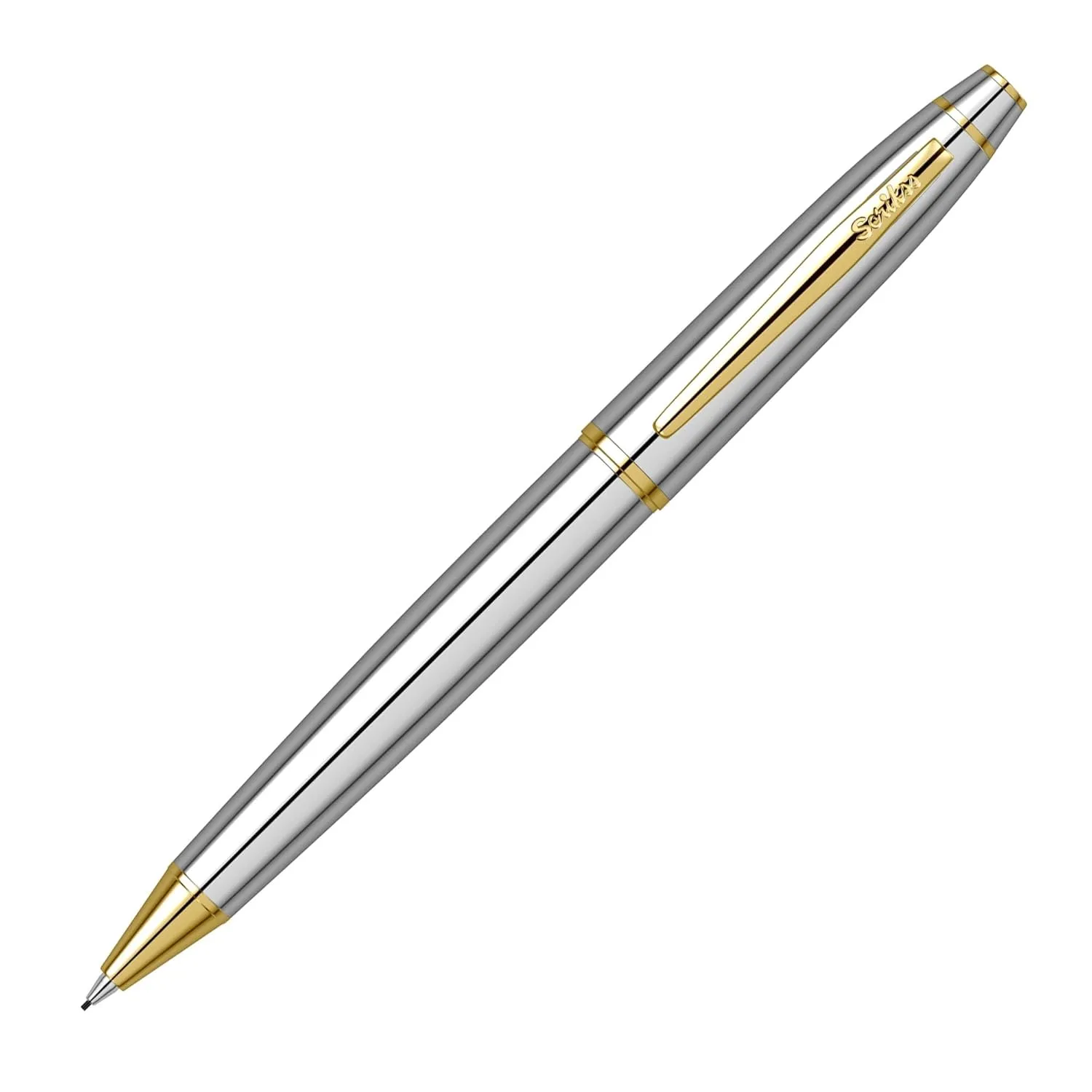 Scrikss | Noble | 0.7mm Mechanical Pencil | Matt Chrome