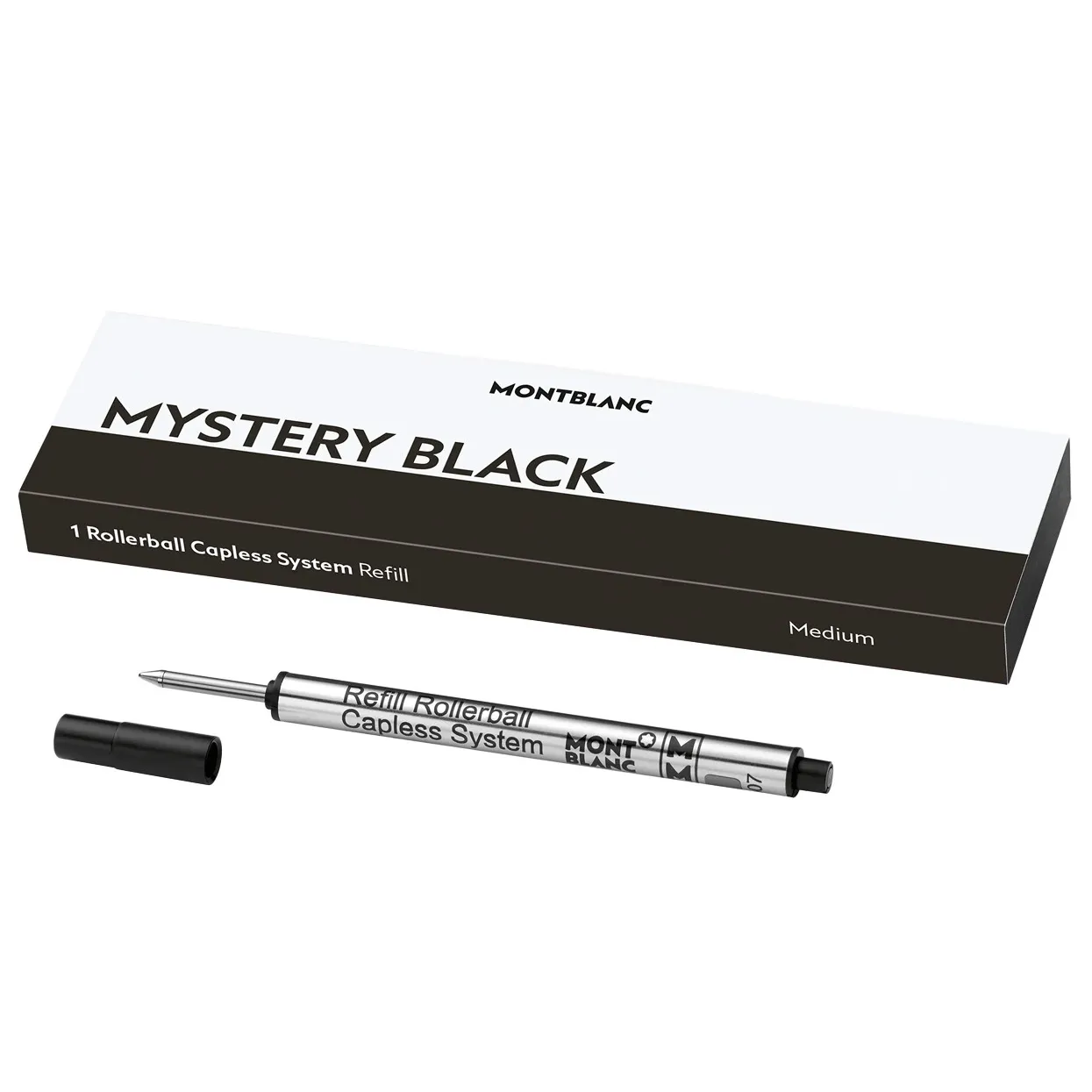 MB REFILL RB M 1X1 BLACK CAPLESS
