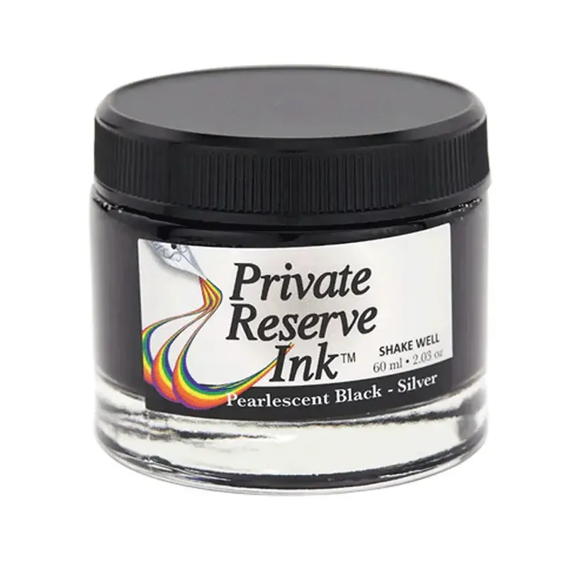 Private Reserve Ink Pearlescent Black-Silver Ink