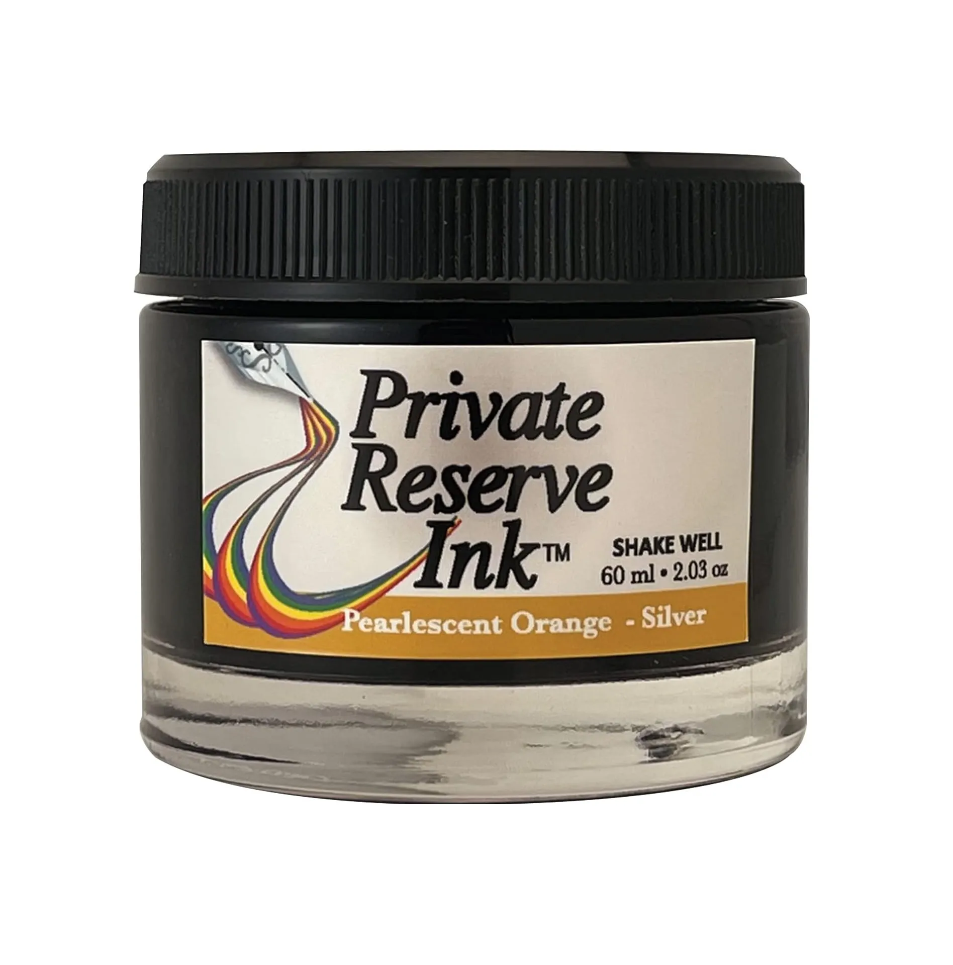 Private Reserve Ink PEARLESCENT - 60 ml Ink Bottle for Fountain Pen (Orange/Silver)