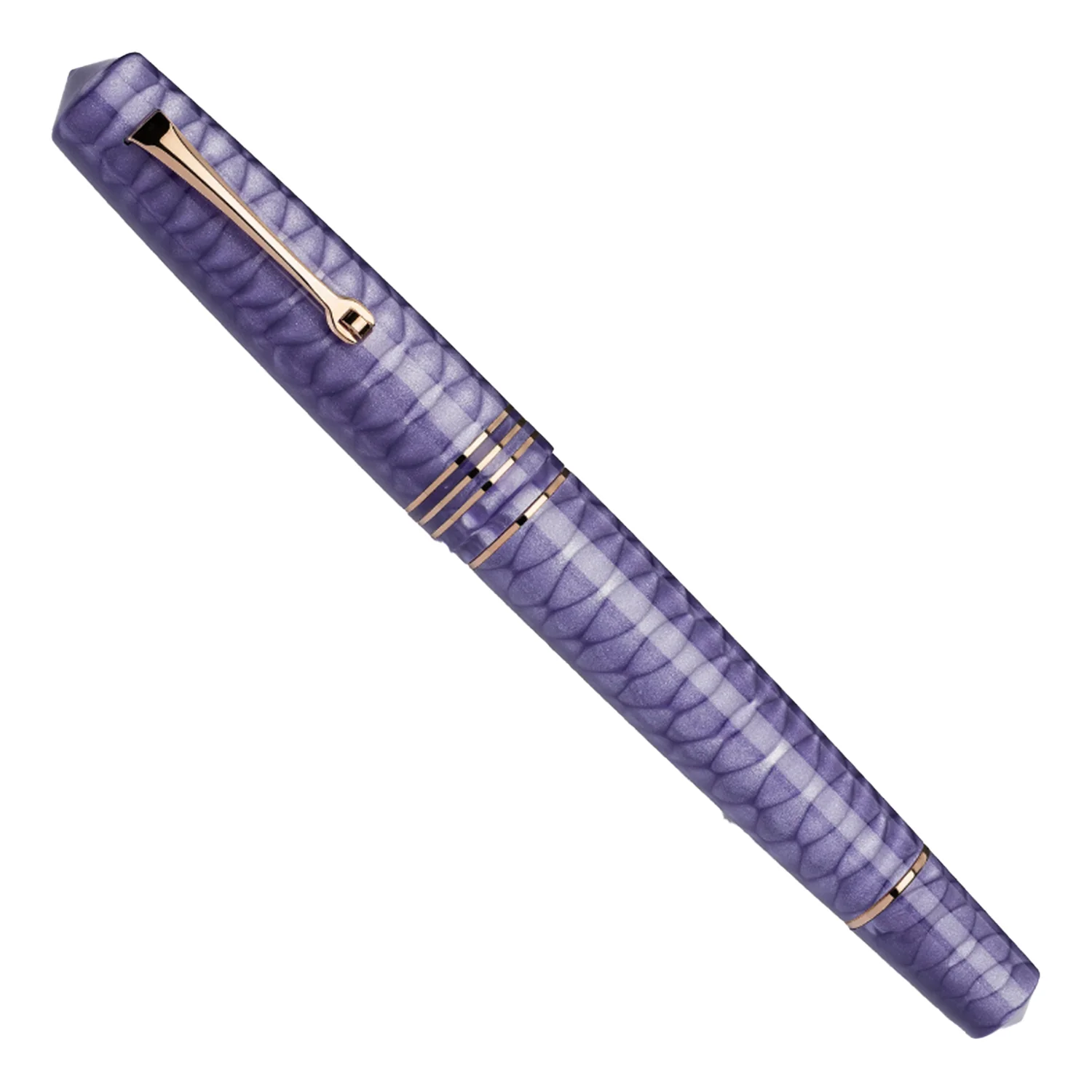 Leonardo MZ Grande 2.0 Dragon Skin No.8 14K Gold Fountain Pen - Purple RGT