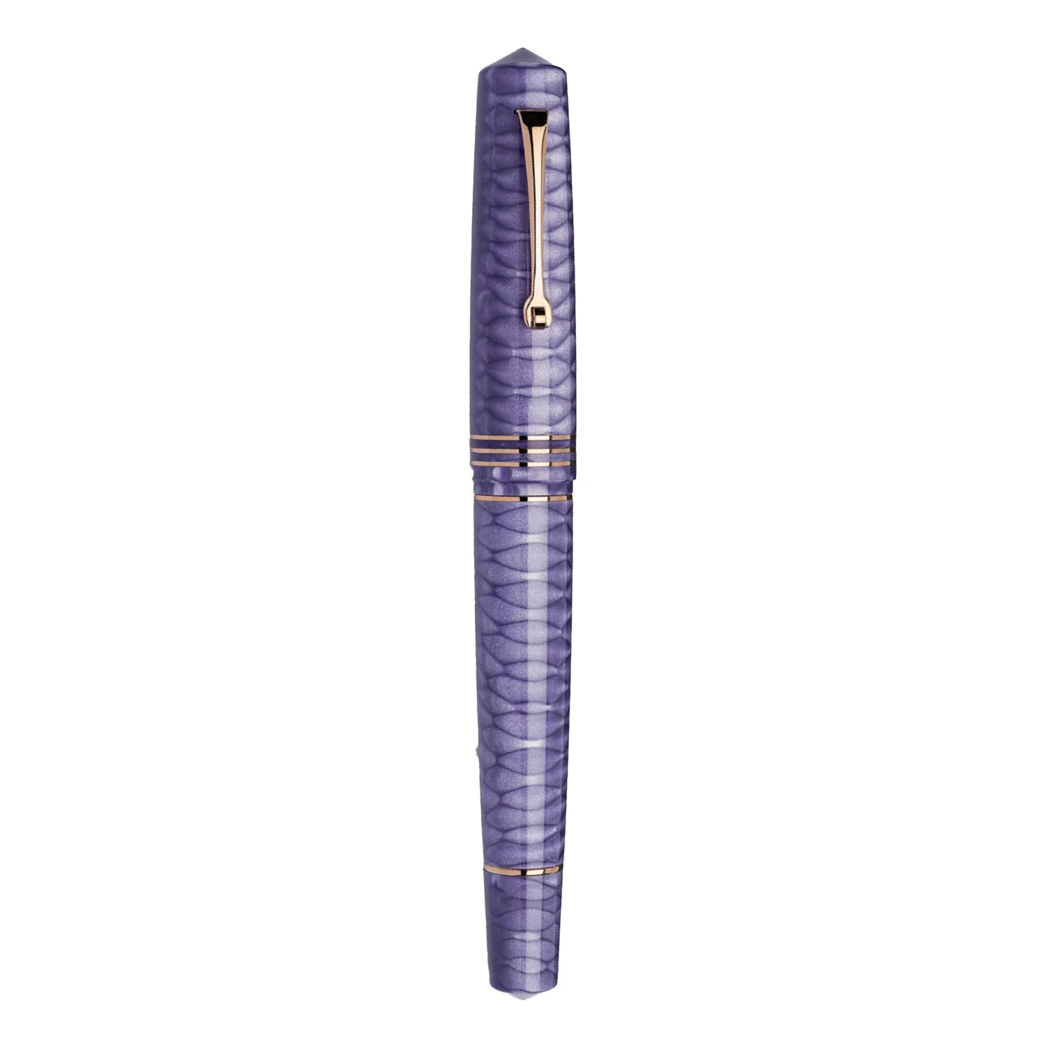 Leonardo MZ Grande 2.0 Dragon Skin No.8 14K Gold Fountain Pen - Purple RGT
