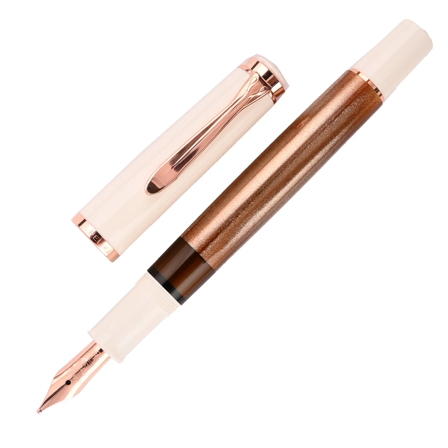 Pelikan M200 Fountain Pen - Copper Rose Gold  Medium