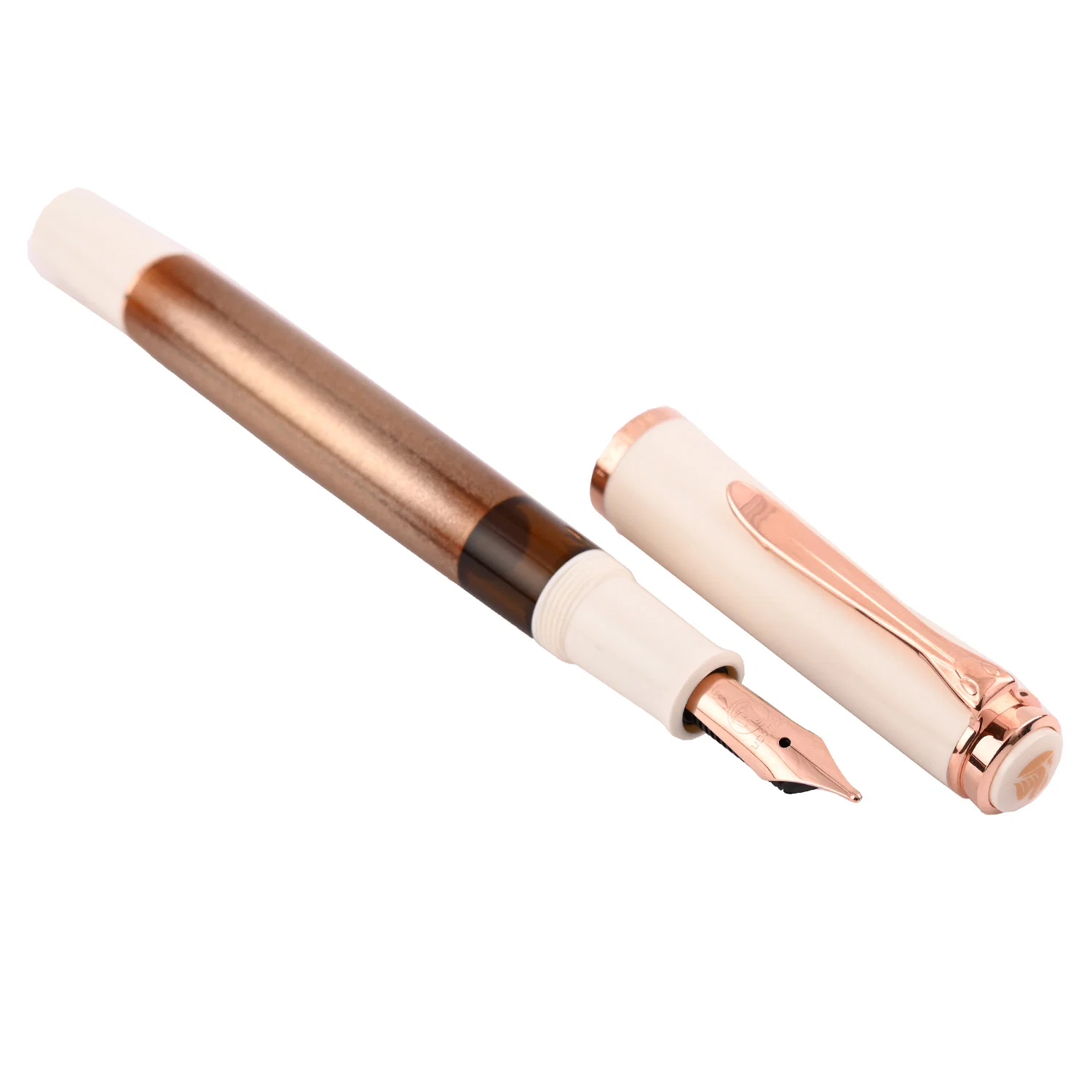 Pelikan M200 Fountain Pen - Copper Rose Gold  Broad