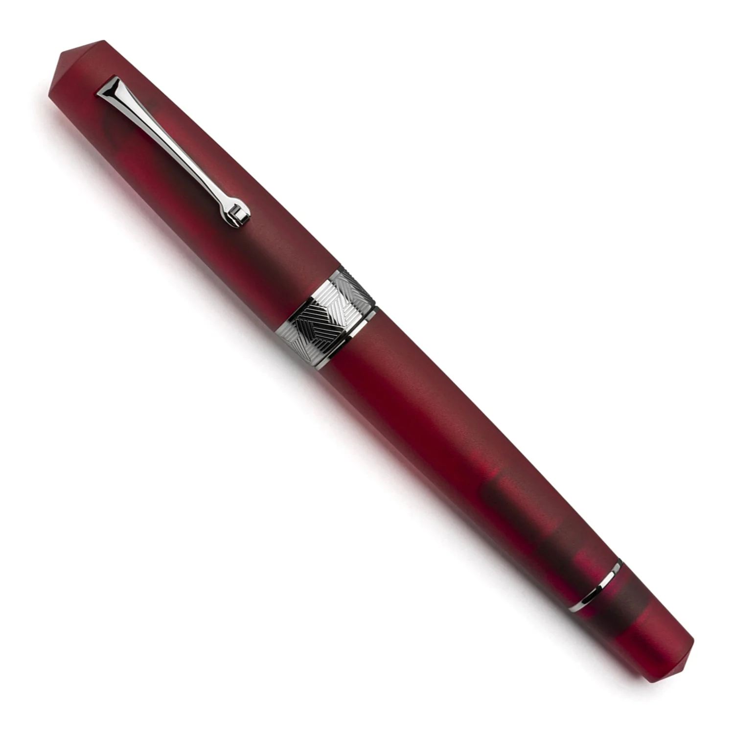 Leonardo Pura No.8 Steel Nib Fountain Pen - Frosted Red RT  Medium
