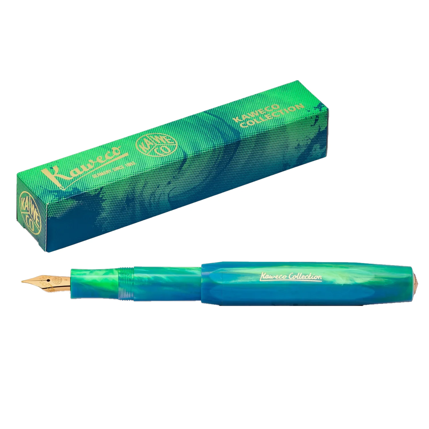 Kaweco Collection Fountain Pen without Clip - Marble Ocean (Special Edition)