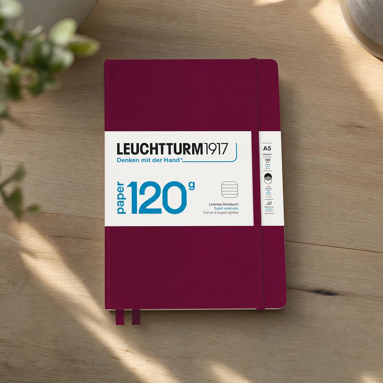 LEUCHTTURM1917 120G Edition A5 Ruled Notebook Port Red