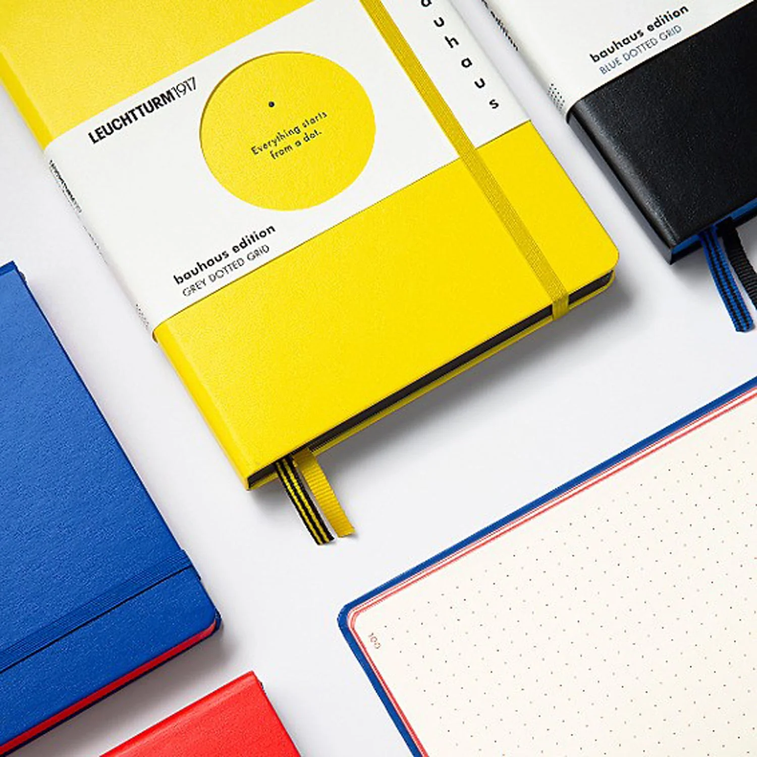 LEUCHTTURM1917 Bauhaus Edition A5 Dotted Notebook Red