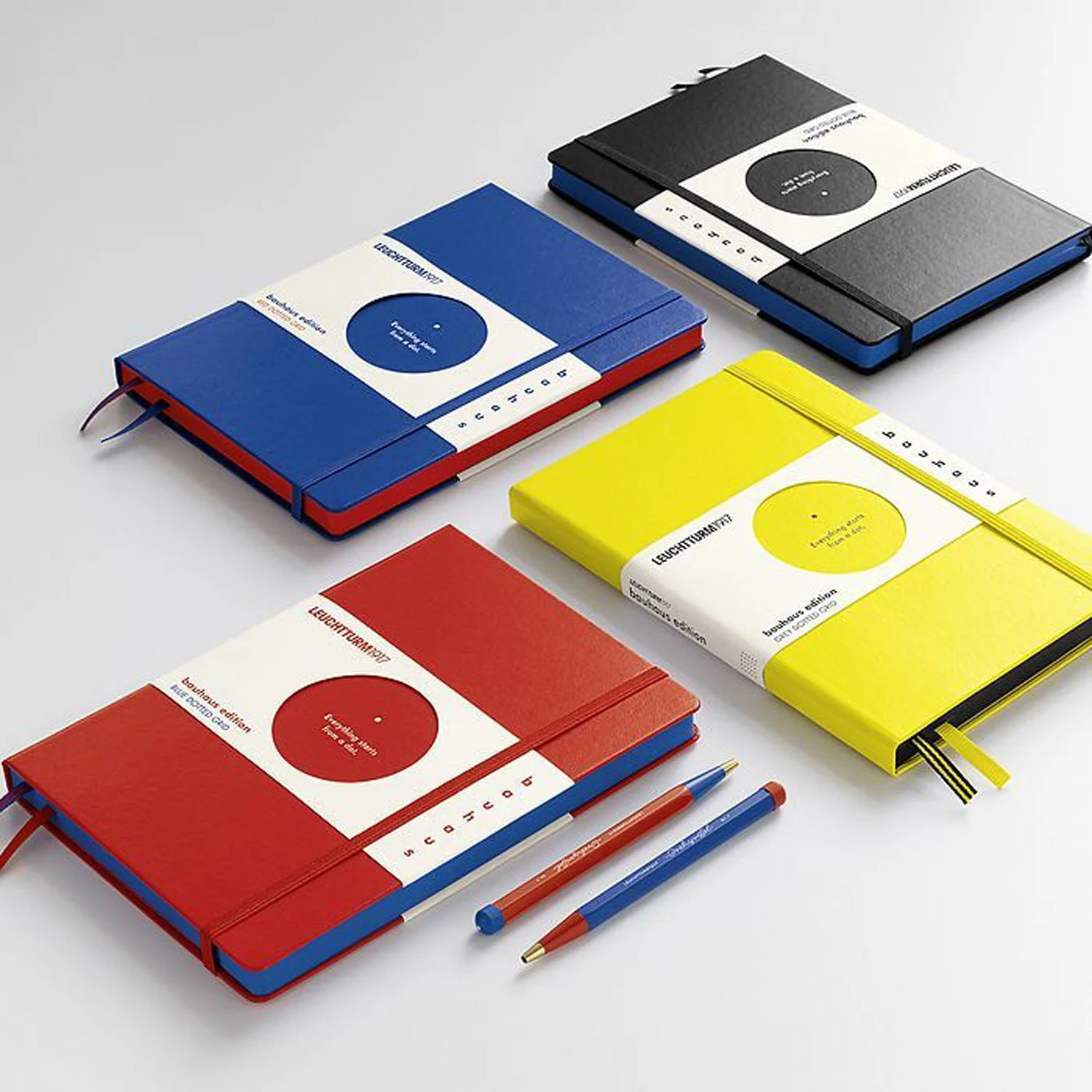 LEUCHTTURM1917 Bauhaus Edition A5 Dotted Notebook Red