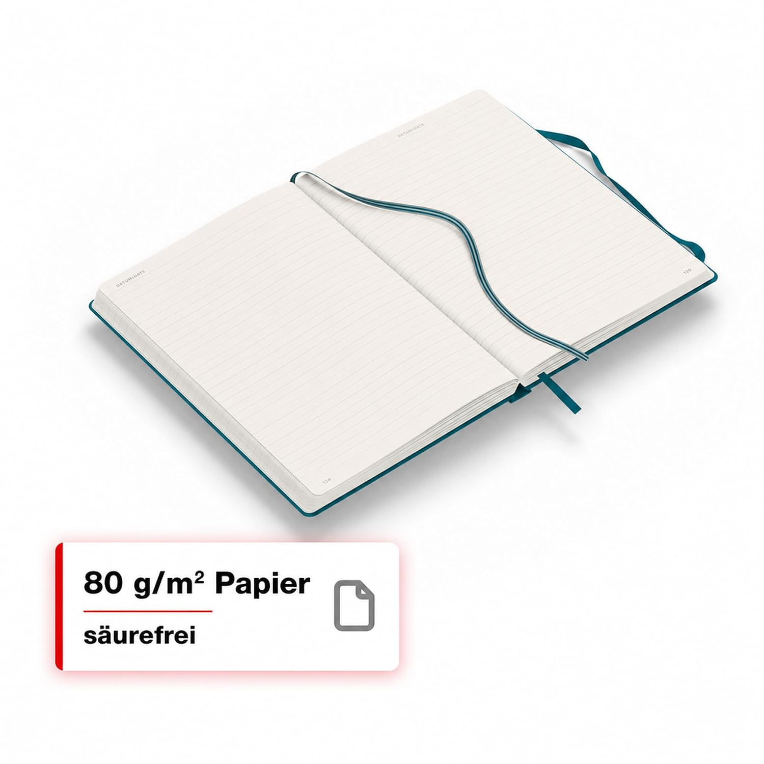 LEUCHTTURM1917 Medium A5 Ruled Hardcover Notebook Pacific Green