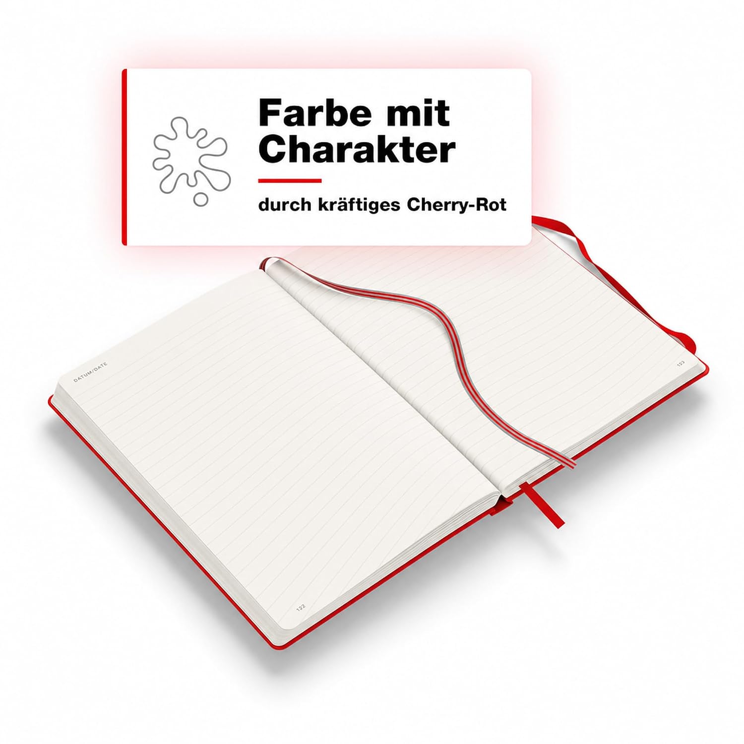 LEUCHTTURM1917 Medium A5 Ruled Hardcover Notebook Cherry