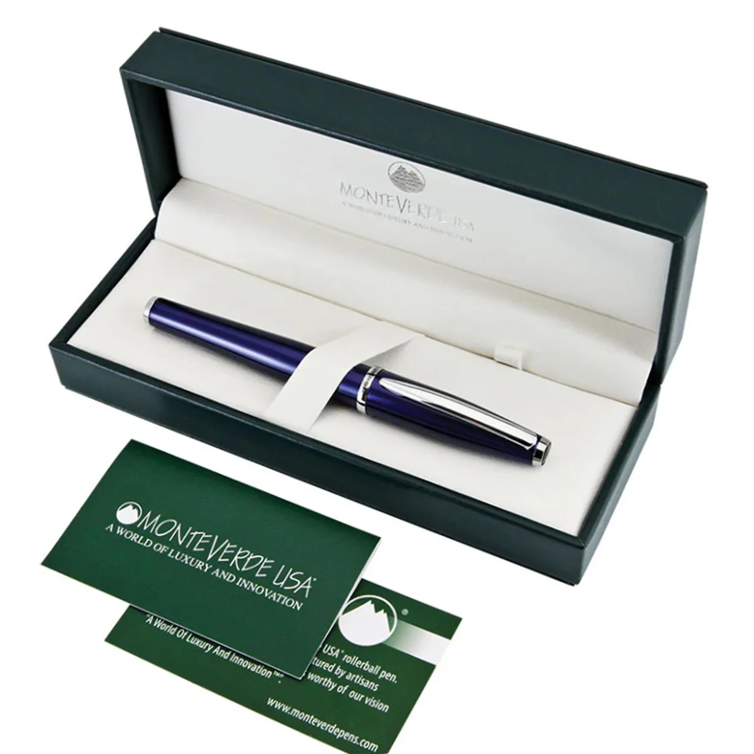 Monteverde Aldo Domani Fountain Pen - Blue CT Broad