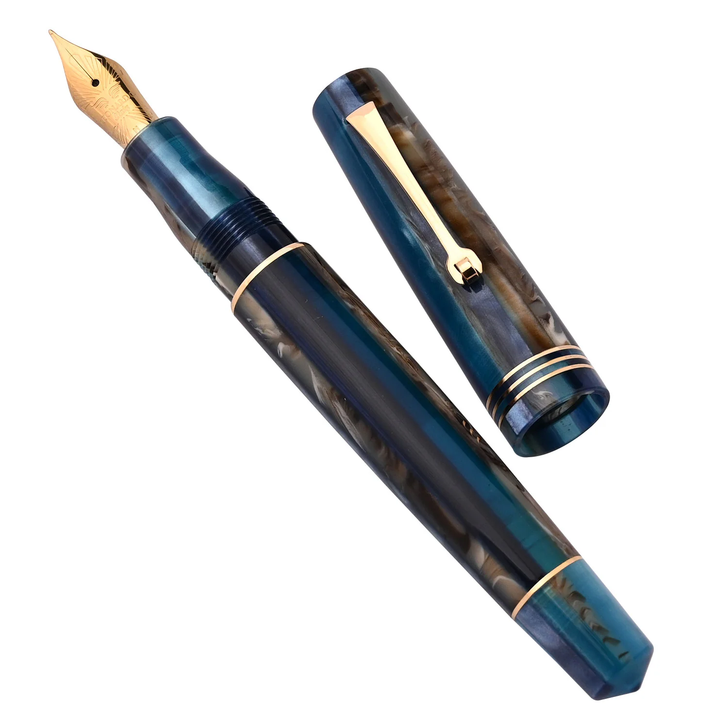Leonardo Momento Zero Fountain Pen - Blue Hawaii GT  FINE