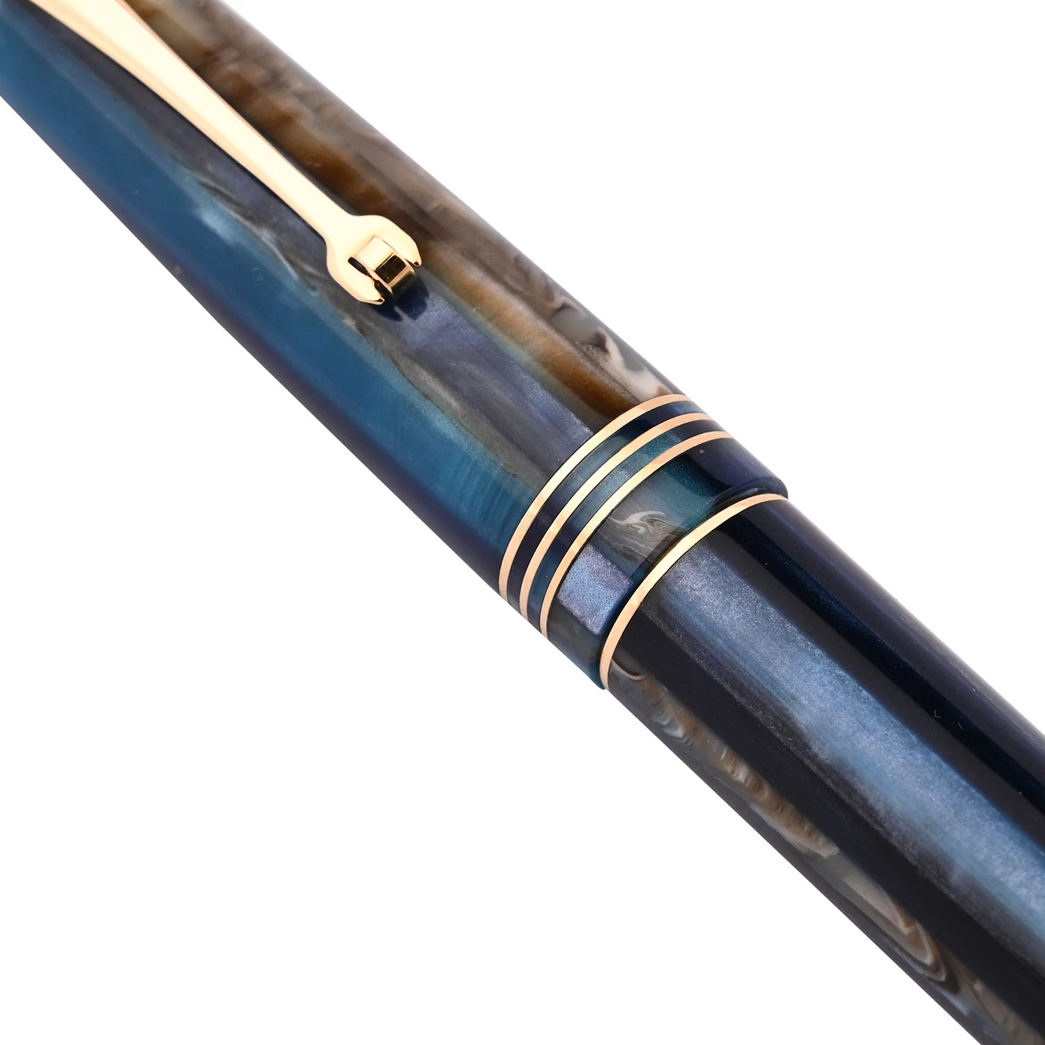Leonardo Momento Zero Fountain Pen - Blue Hawaii GT Broad