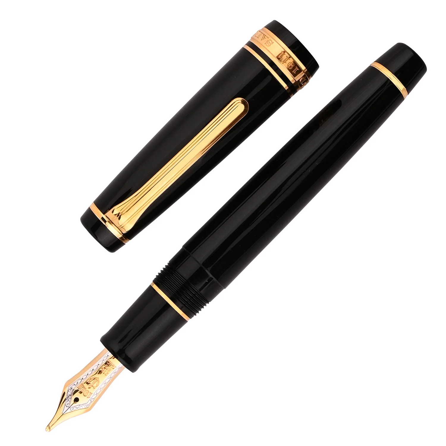 Sailor Professional Gear Fountain Pen - Black GT Broad